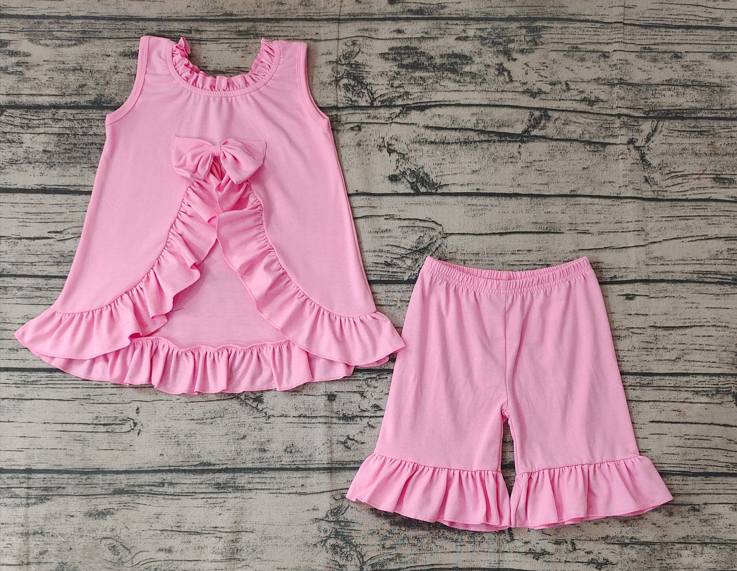 GSSO0518 western valentine bow girl shorts outfit preorder 202401