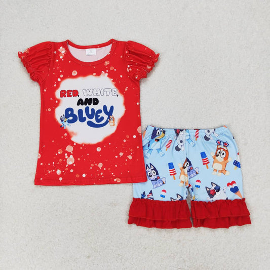 GSSO0543 girl shorts bluey  dog outfit  202405 rts