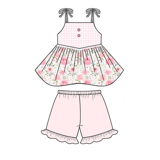 GSSO0558 girl shorts flower outfit preorder 202312