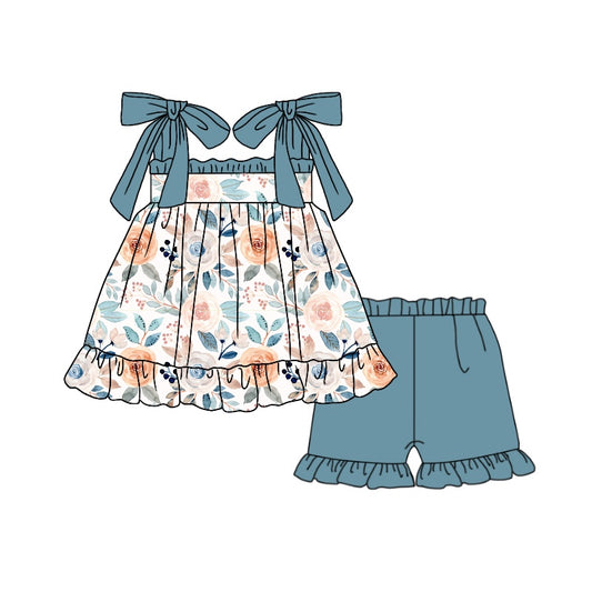 GSSO0563 flowers girl shorts outfit preorder 202312
