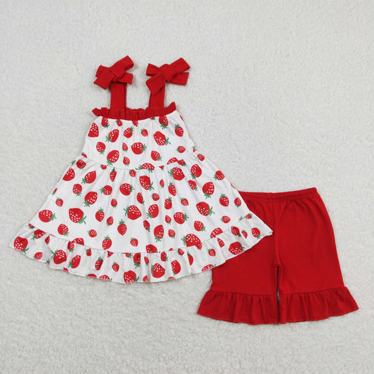 GSSO0567 strawberry girl shorts outfit 202405 RTS