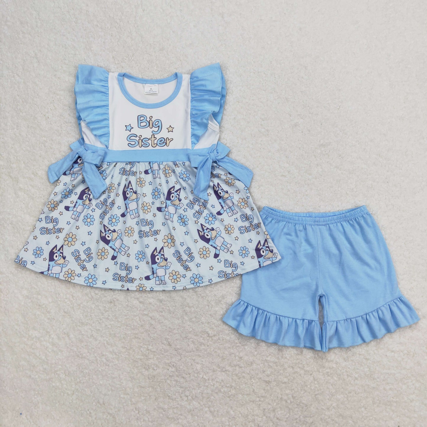 GSSO0577 bluey  sshorts  summer girl outfit RTS sibling