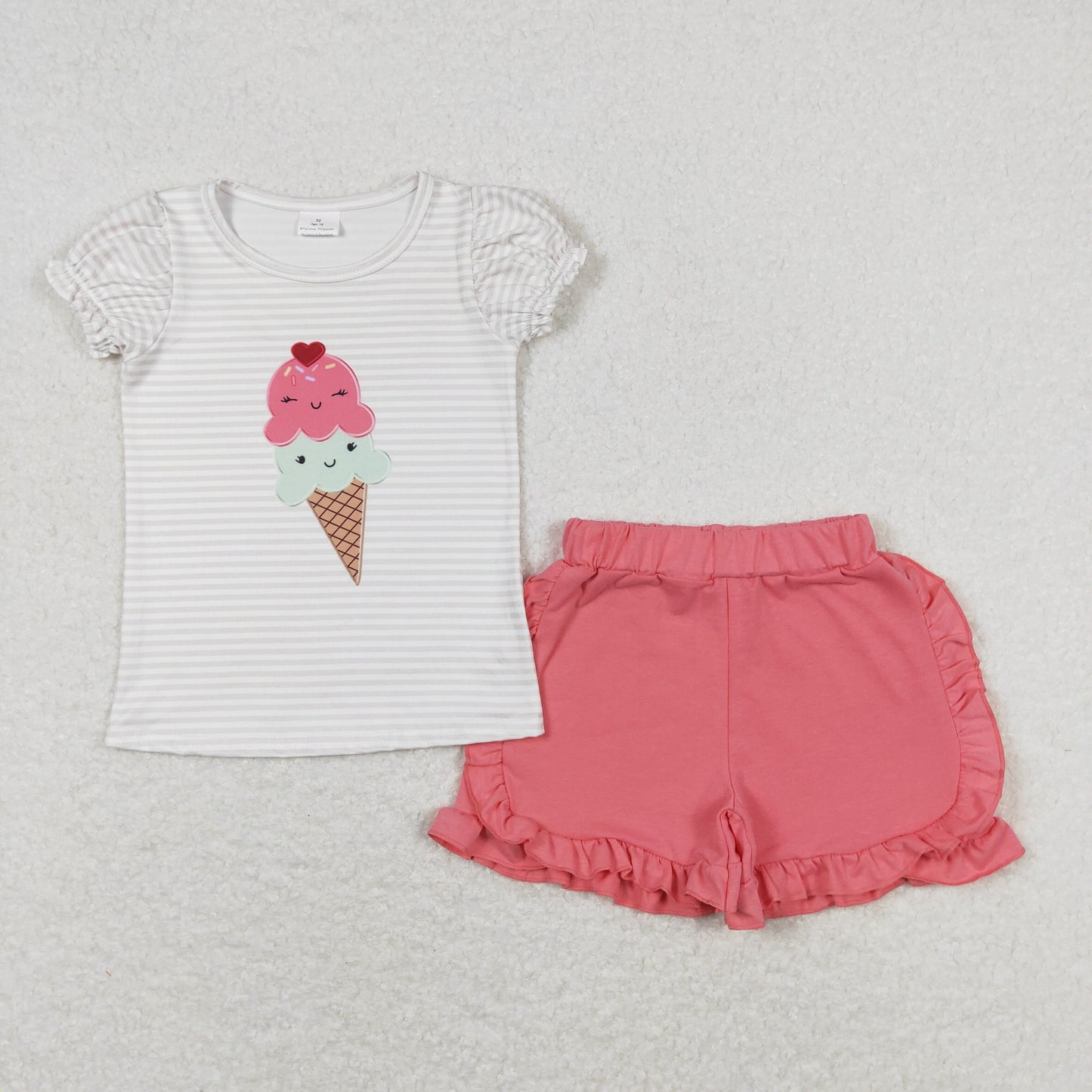 GSSO0579 western flower ice girl shorts outfit  202403 RTS