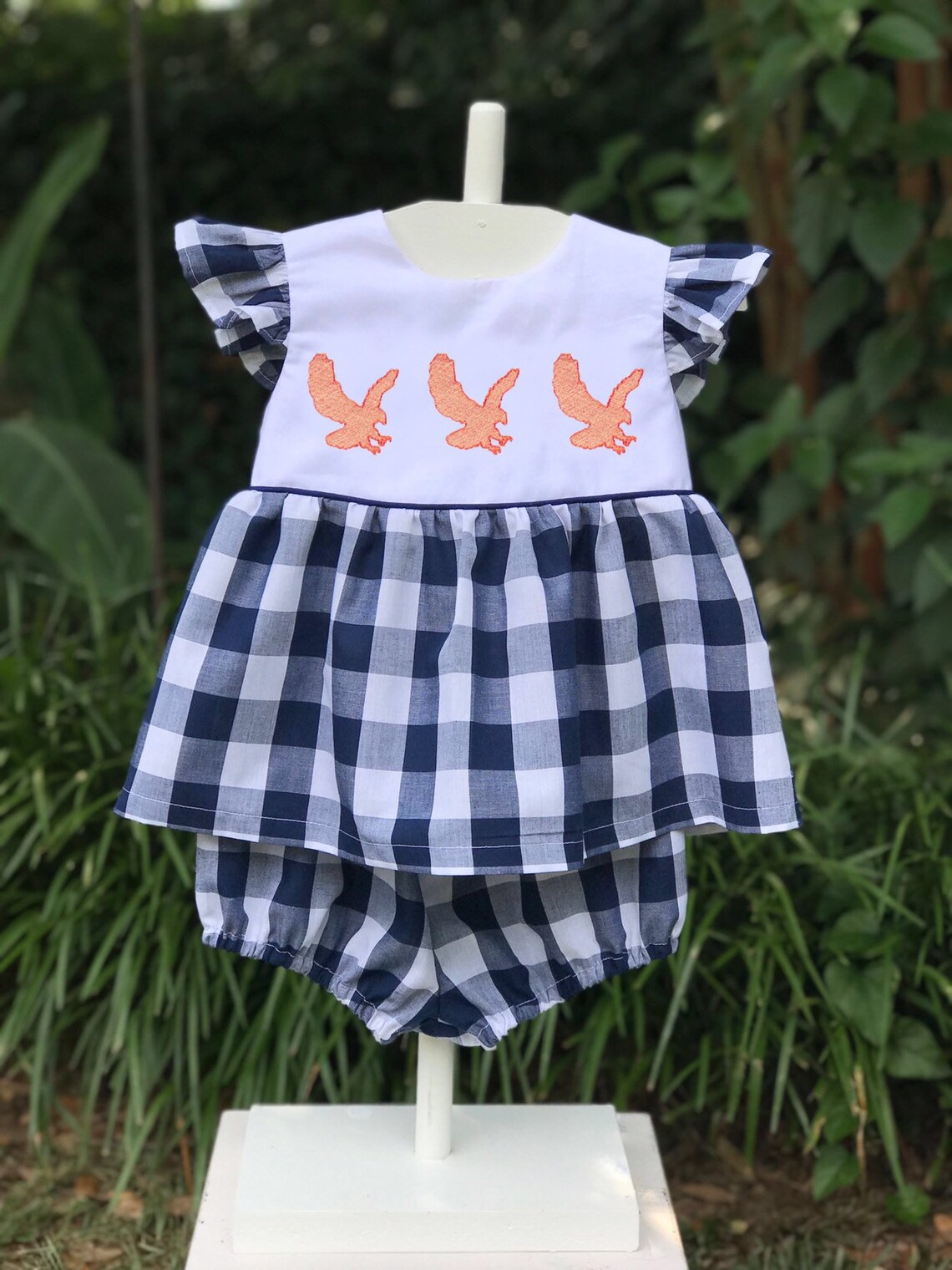 GSSO0585 bird plaid girl shorts outfit preorder 202401