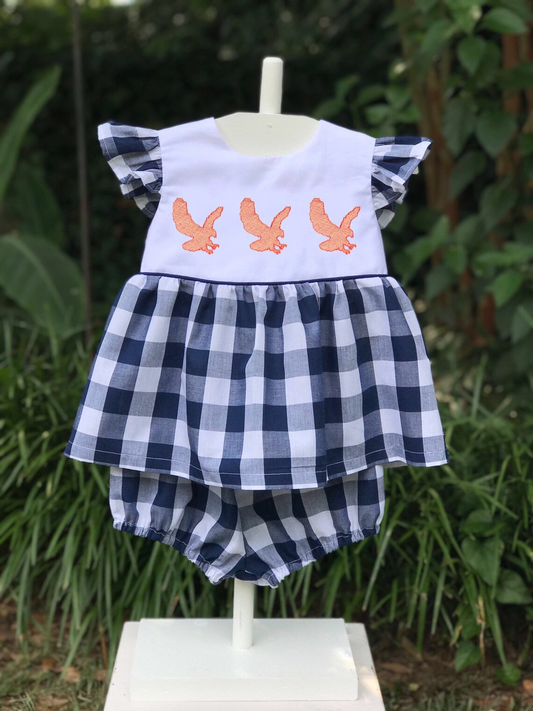 GSSO0585 bird plaid girl shorts outfit preorder 202401