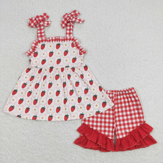 GSSO0588 RTS Strawberry shorts summer girl outfit 202402