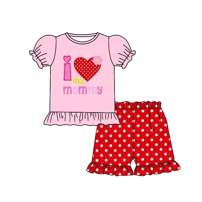 GSSO0589 preorderJuly 4th i love Daddy shorts summer girl outfit 202401