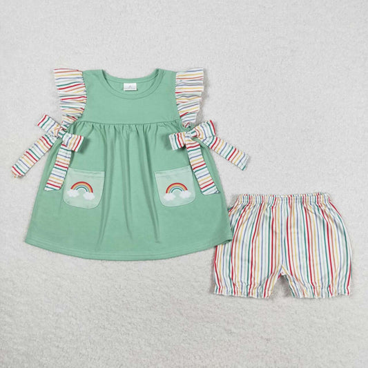 GSSO0596  rainbow shorts summer girl outfit 202405