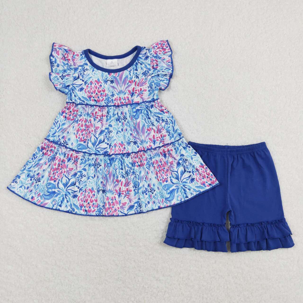 GSSO0614组合 western flower girl shorts outfit 202403 RTS