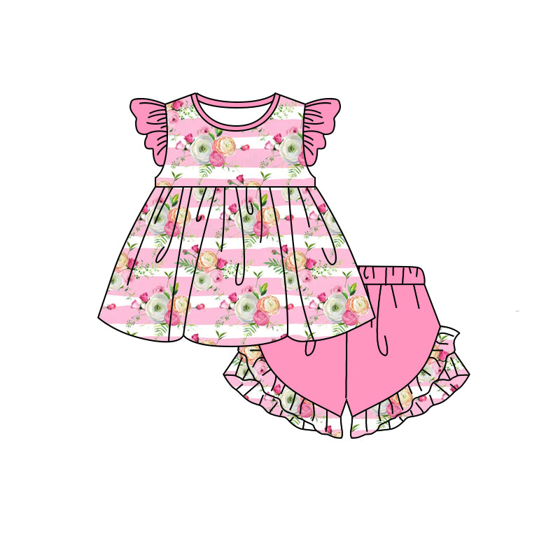 GSSO0623 western flower girl shorts outfit preorder 202401