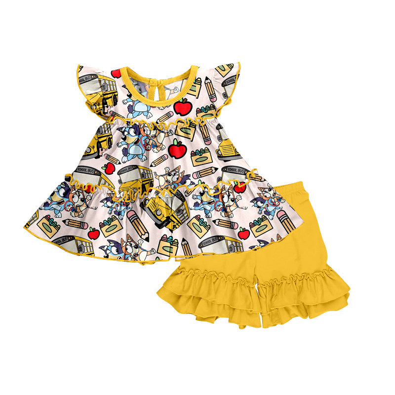 GSSO0627 western school bluey dog girl shorts outfit preorder 202401