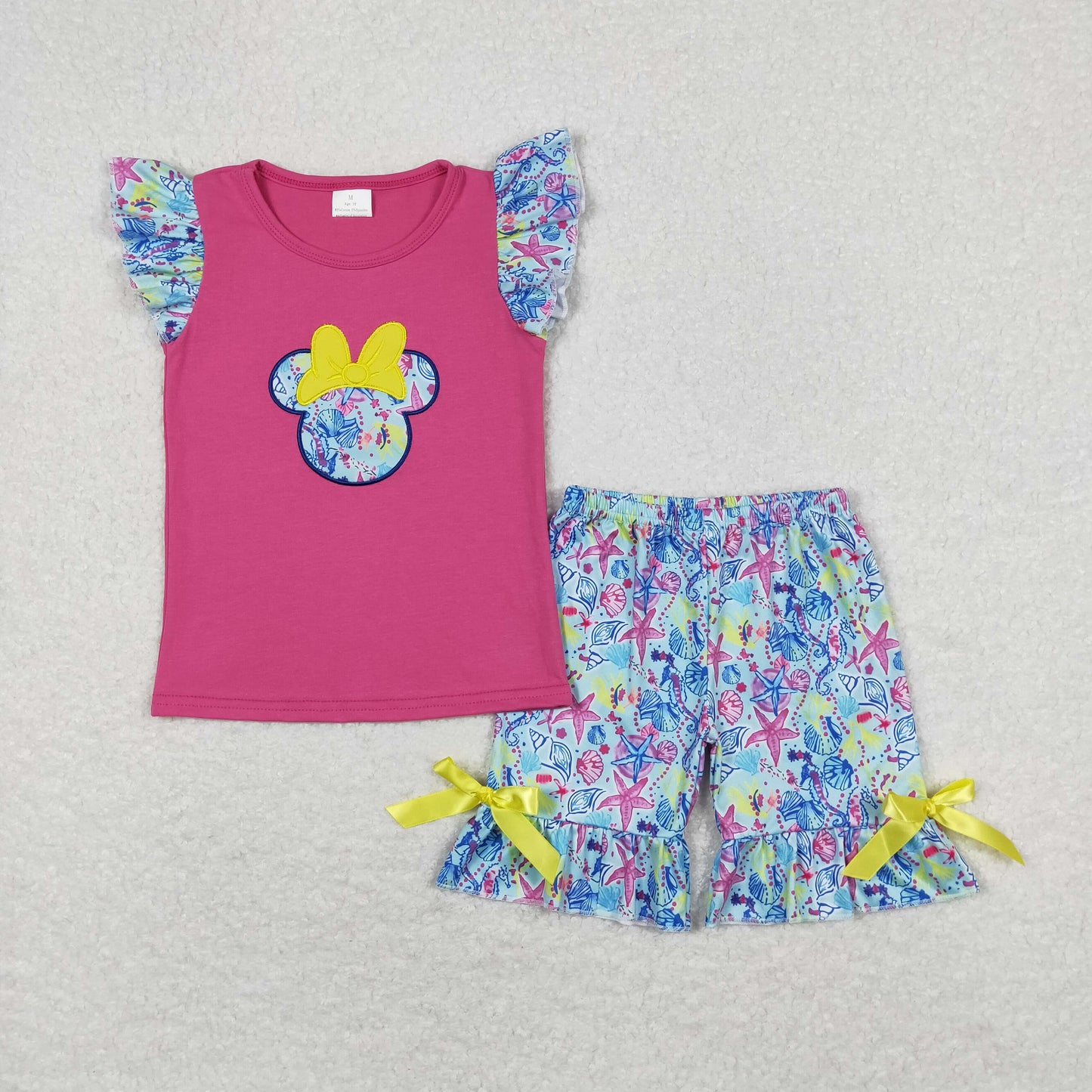 GSSO0629 embroidery dog girl shorts outfit 202404