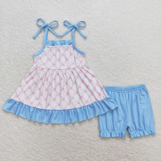 sibling GSSO0668 flowers girl shorts outfit 202404 RTS