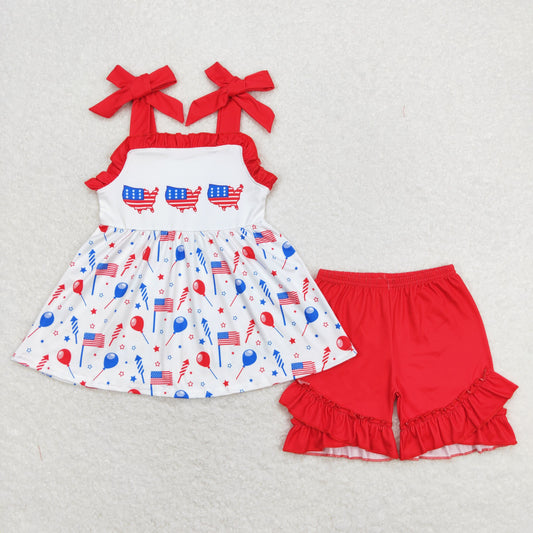 GSSO0679 4th july girl shorts outfit 202404 rts