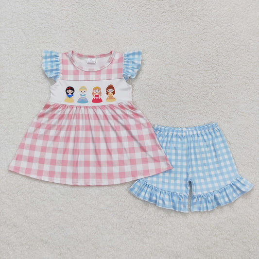 GSSO0692 princess shorts girl summer pajamas outfit 202404