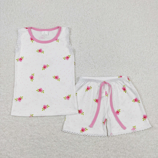 GSSO0694 flowers shorts girl summer outfit 202403  RTS