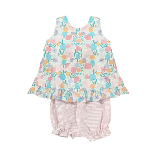GSSO0695 flowers shorts girl summer pajamas outfit 202402 preorder