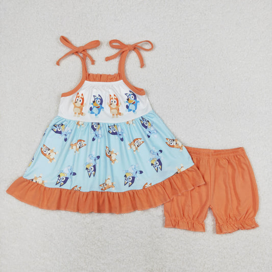 GSSO0720  bluey dog shorts girl summer outfit 202404 rts