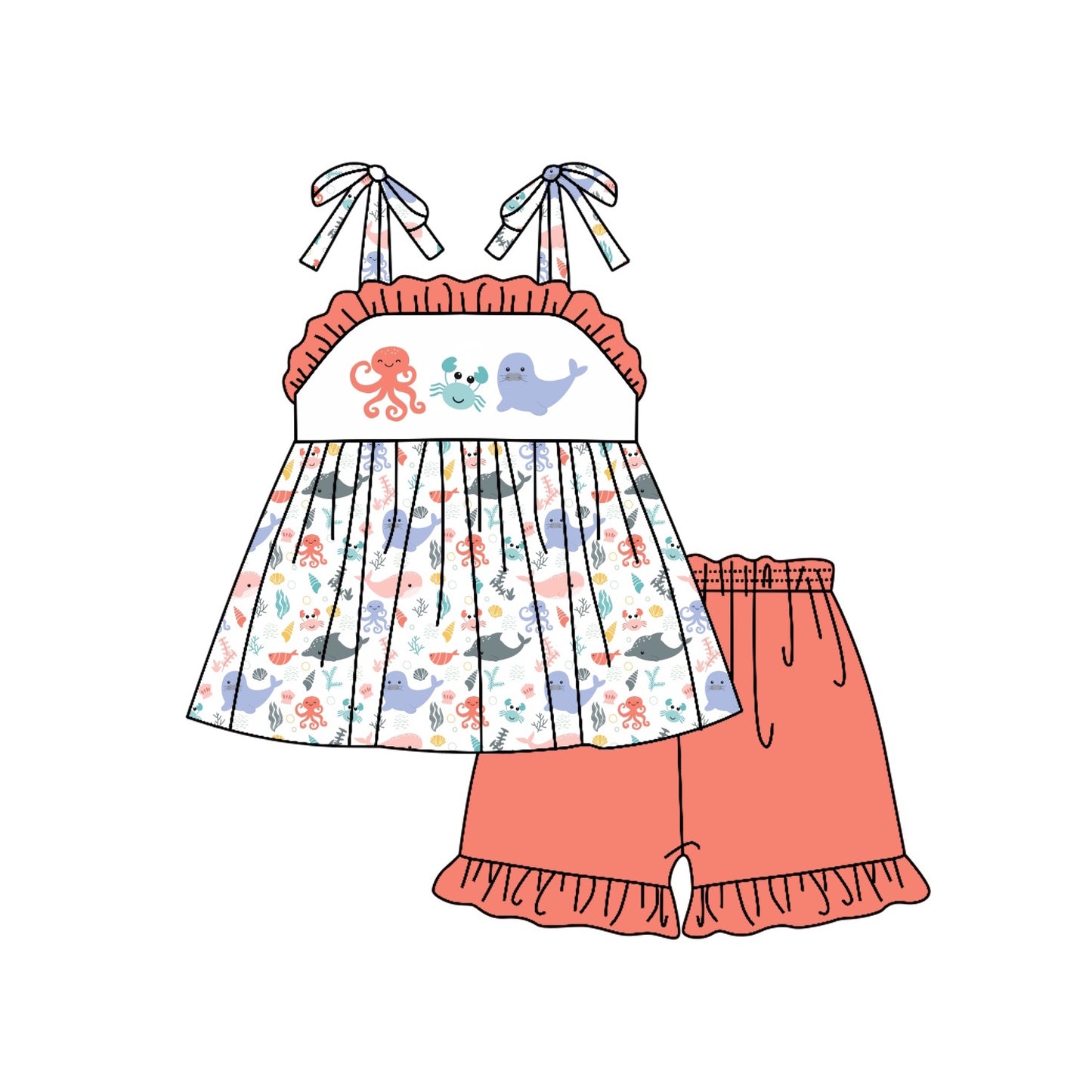 GSSO0718 preorder sea world shorts summer girl outfit 202402