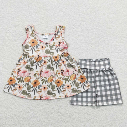 GSSO0741 flowers shorts summer girl outfit 202403  RTS