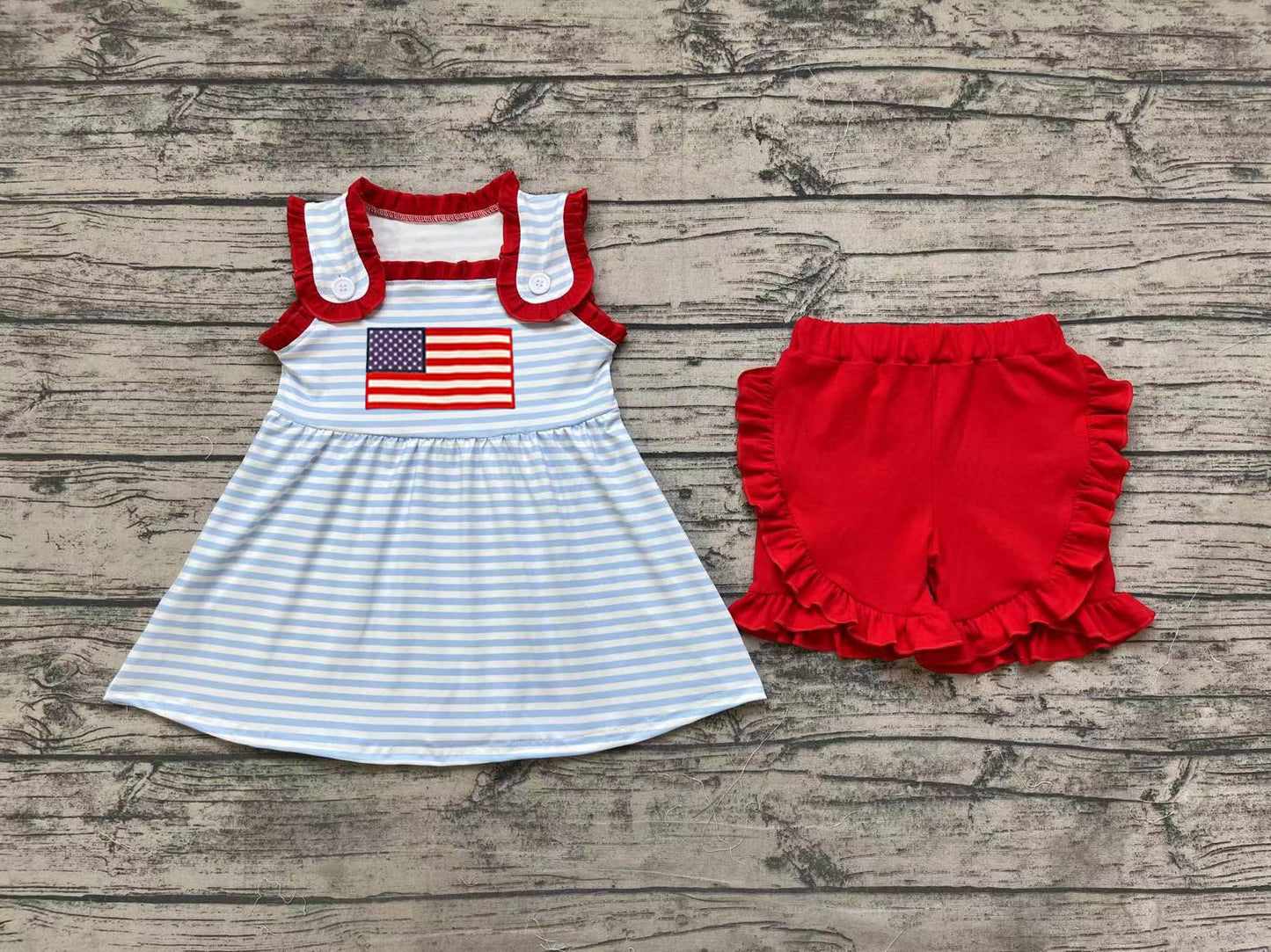 GSSO0755 July 4th preorder short sleeve shorts summer girl outfit 202403