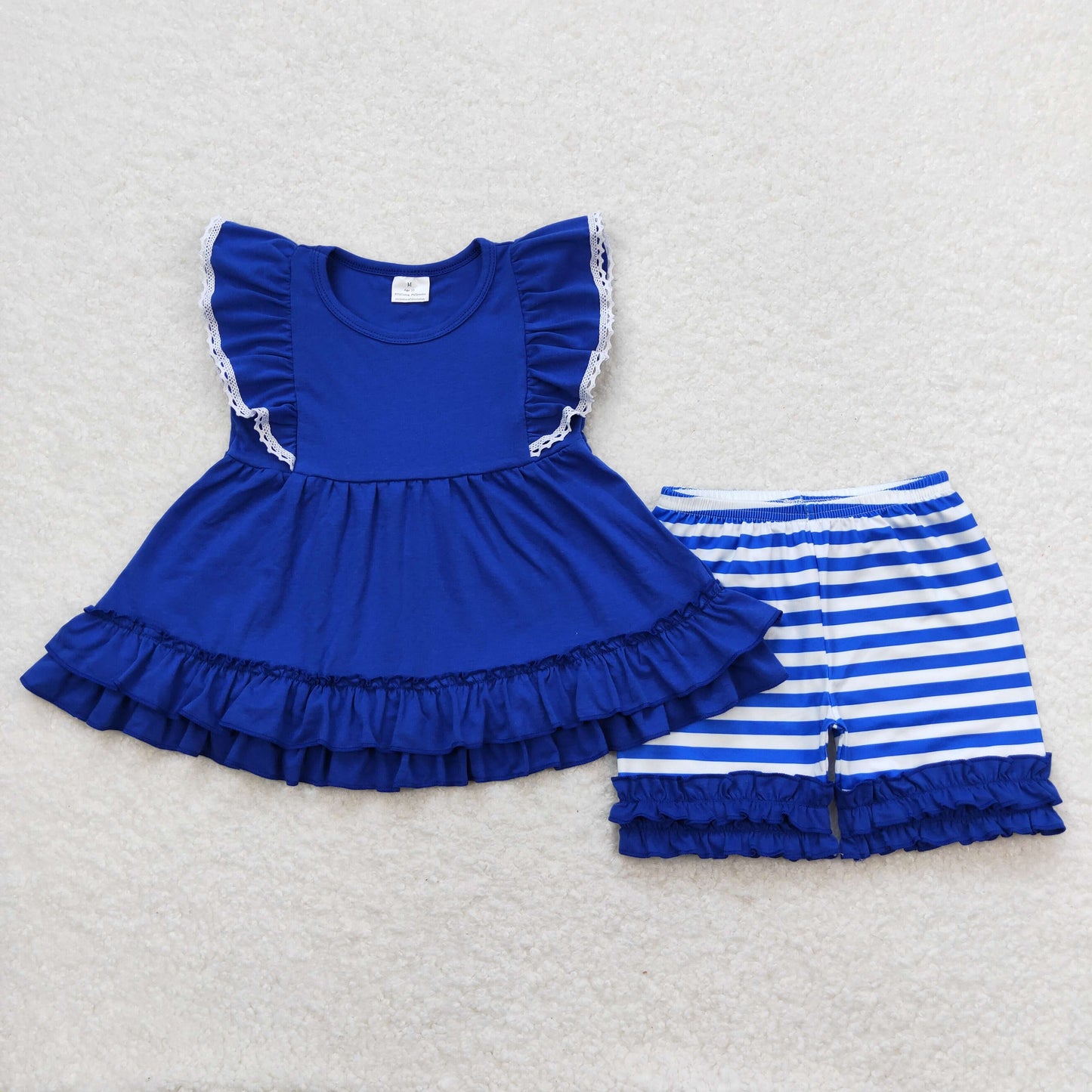 GSSO0762  cotton blue shorts summer girl outfit 202404 rts