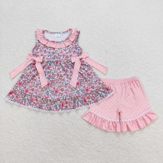 GSSO0789  flowers shorts summer girl outfit 202404