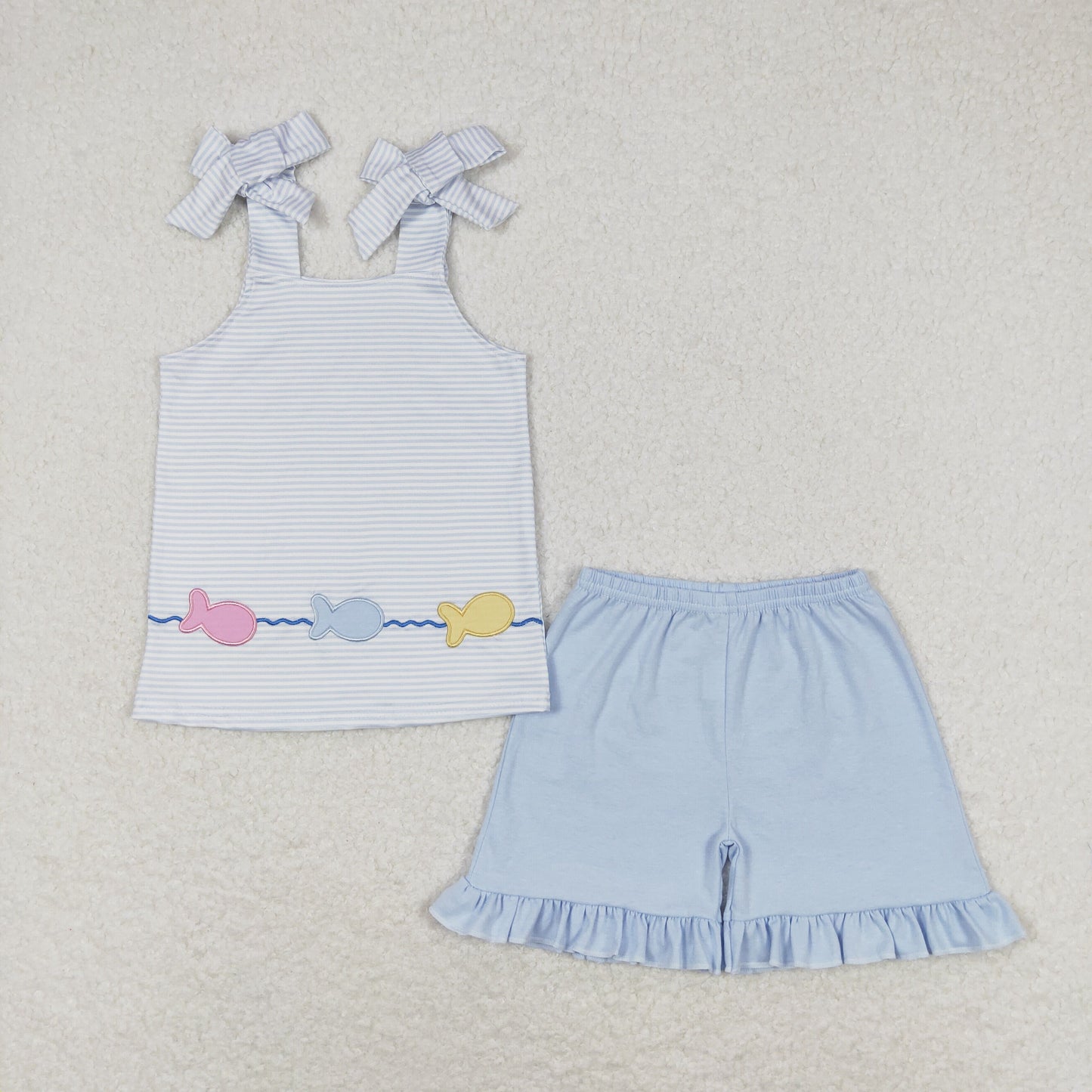 GSSO0809 embroidery fish shorts summer girl outfit 202405 rtsRTS