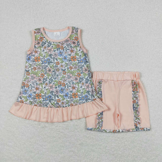 GSSO0830 flower shorts summer girl outfit 202404 RTS