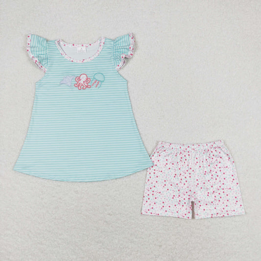 GSSO0833 octopus  shorts summer girl outfit 202405 RTS