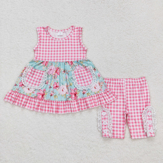 GSSO0851  rts flower summer capris girl outfit 202404