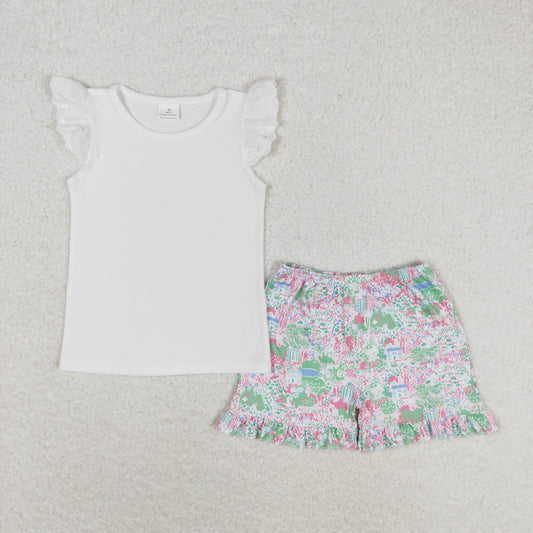 GSSO0888  flowers summer girl outfit 202405 RTS