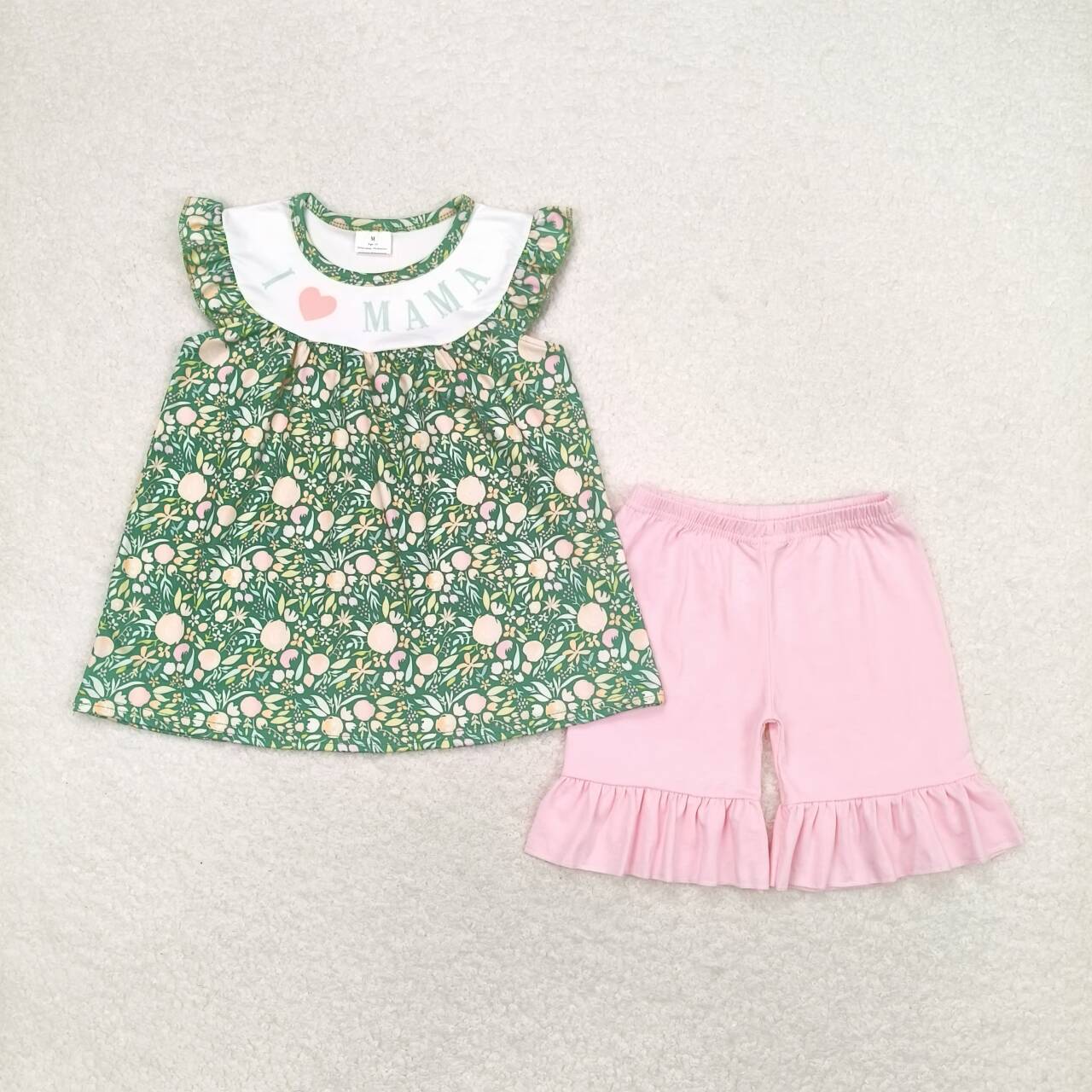 GSSO0913 love mama summer flower girl outfit 202408 RTS sibling