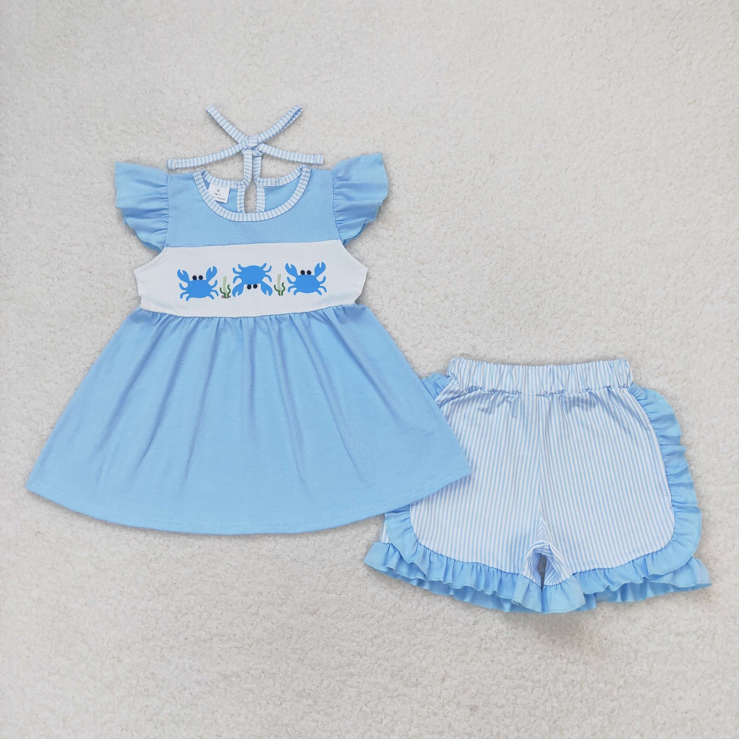 GSSO0927 crab short sleeve shorts summer girl outfit 202405 RTS