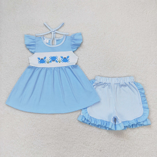 GSSO0927 crab short sleeve shorts summer girl outfit 202405 RTS