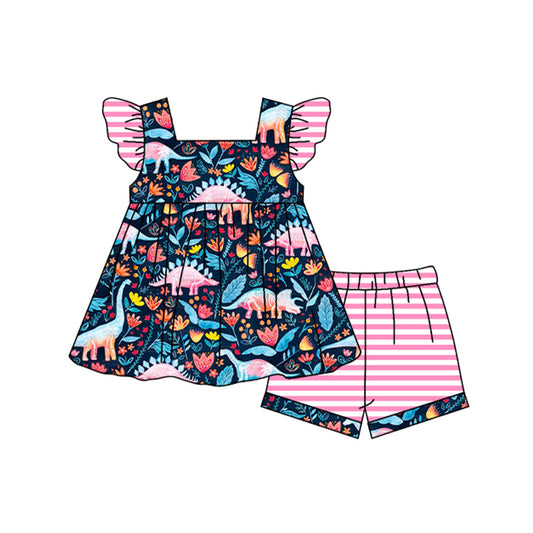 GSSO0947 preorder flower dinosaur shorts summer girl outfit 202402