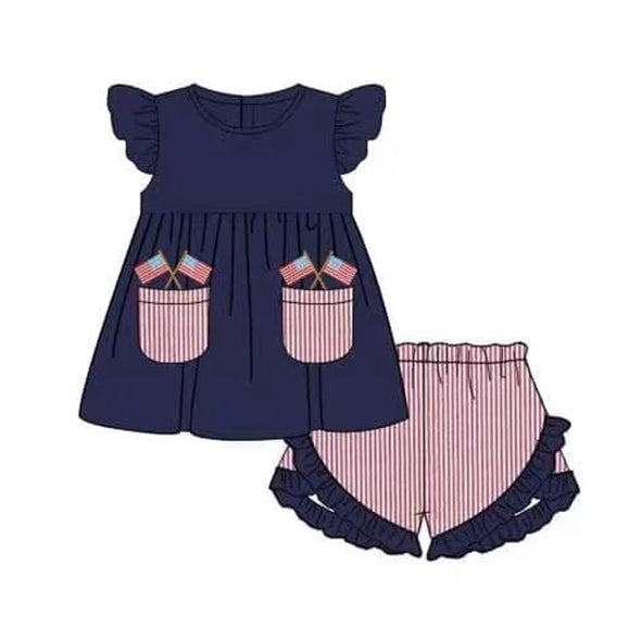 GSSO0955 shorts girl 4th July summer outfit 202402 preorder