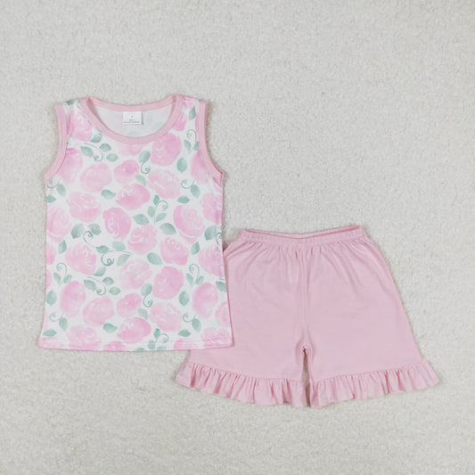 GSSO0975 flower shorts  girl summer outfit 202405 RTS