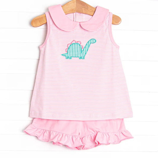 GSSO0977 dinosaur shorts  girl summer outfit 202403 preorder
