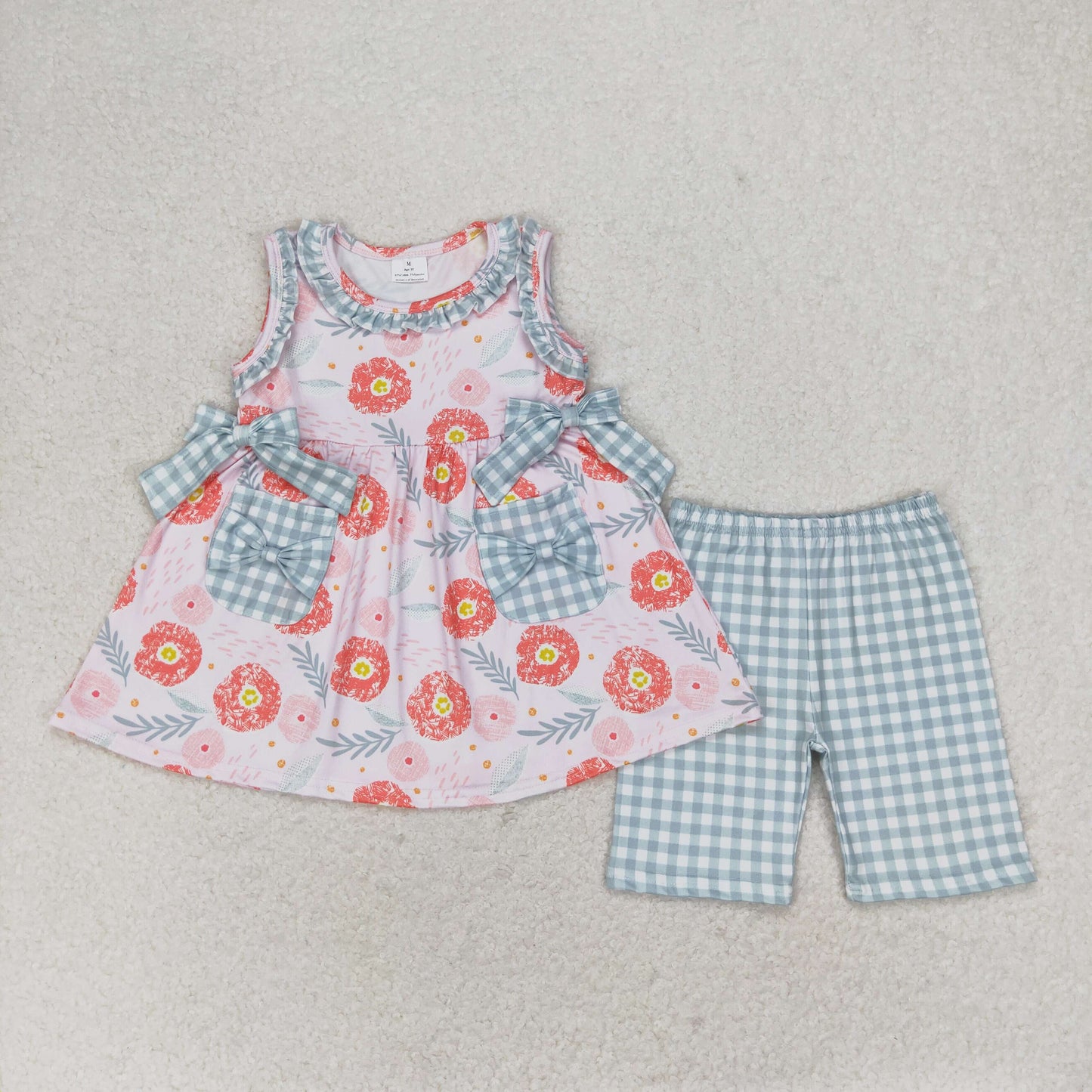 GSSO0999  flower girl summer capris shorts outfit 202405 RTS