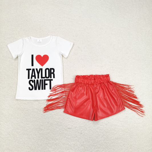 GSSO1030组合 western Taylor swift leather tassel shorts girl outfit 202405
