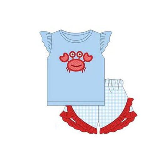 GSSO1034 preorder crab summer flower girl outfit 202403