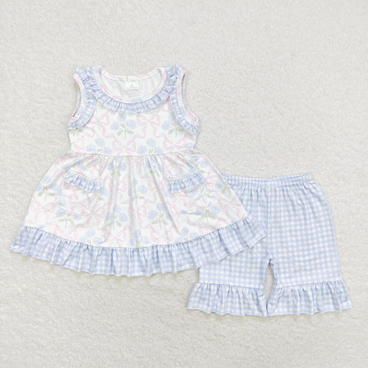 GSSO1051  summer flower girl pajamas outfit 202405 RTS