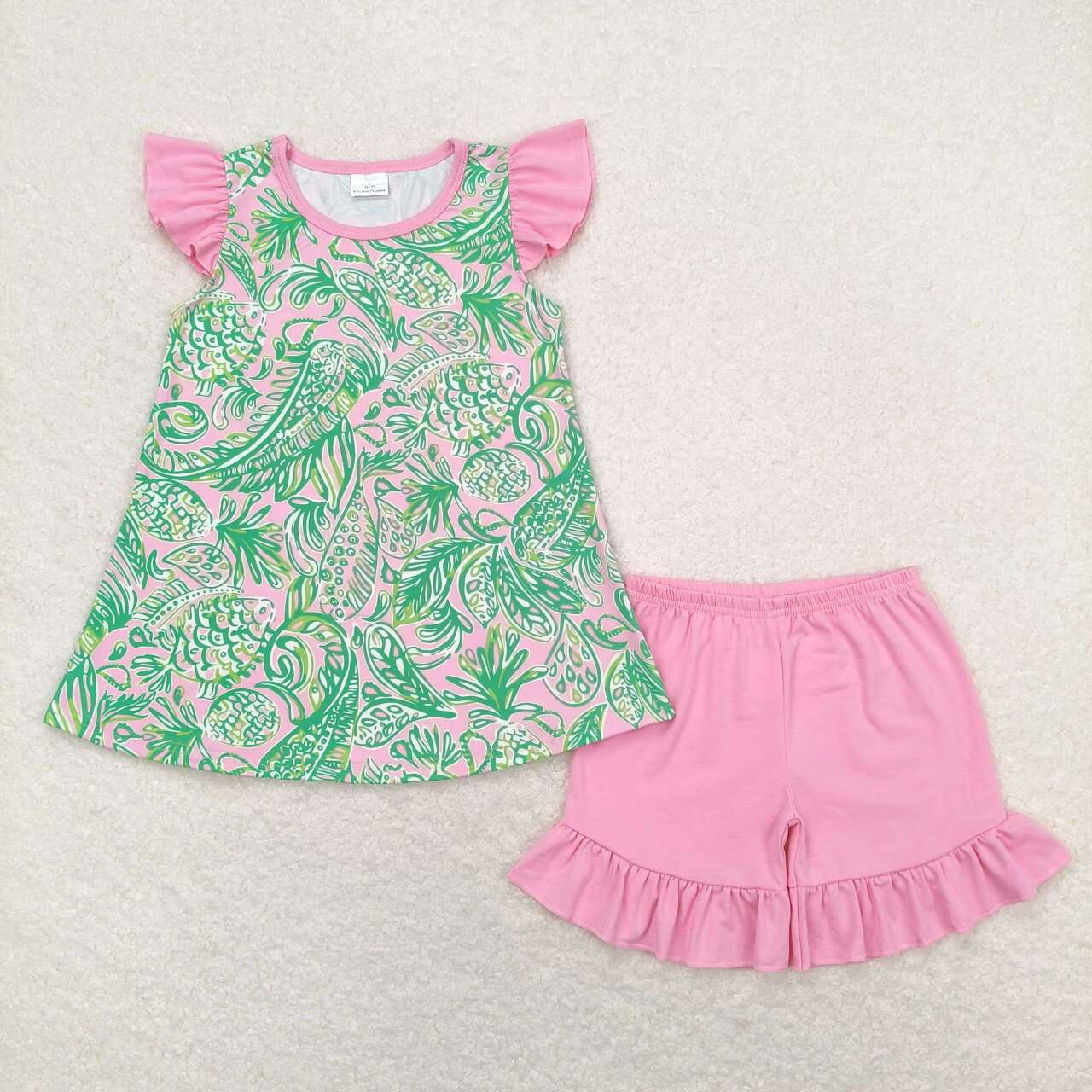 GSSO1083 flower girl shorts outfit  202404 RTS