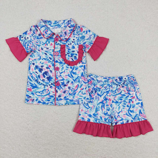 GSSO1096 RTS  flower girl pajamas outfit 202405