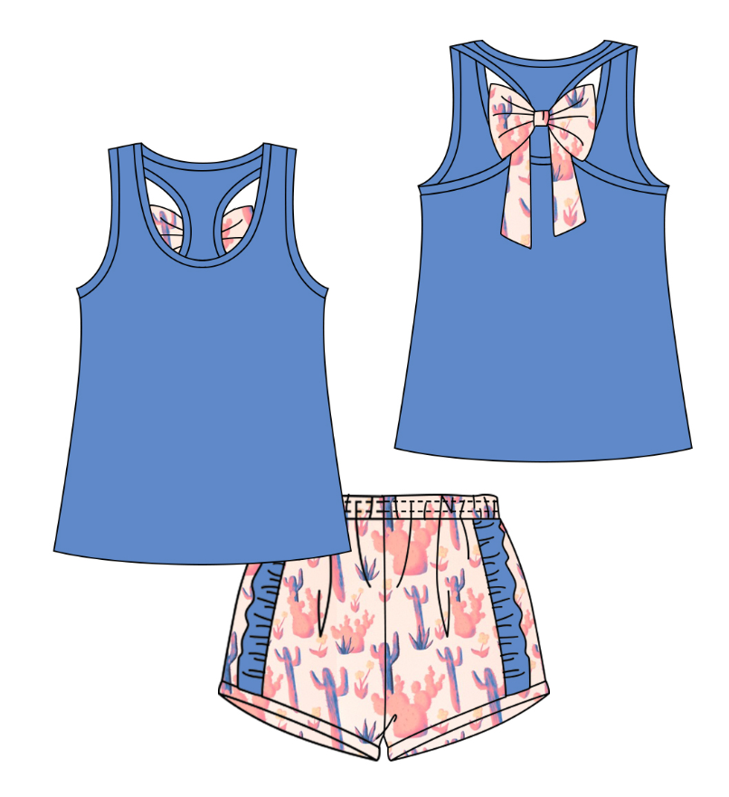 GSSO1201 preorder flowers shorts summer girl outfit 202403