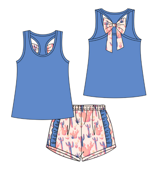 GSSO1201 preorder flowers shorts summer girl outfit 202403
