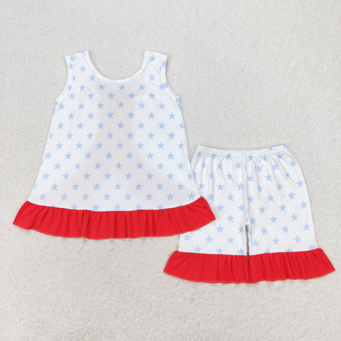 GSSO1217 indepedence Day July 4th  flower shorts summer girl outfit 202406  RTS