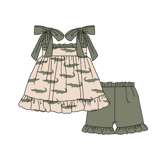 GSSO1221 preorder dinosaur girl summer outfit 202403