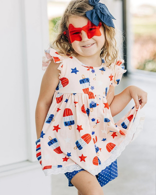 GSSO1266 preorder ice pop western short sleeve girl shorts outfit 202404